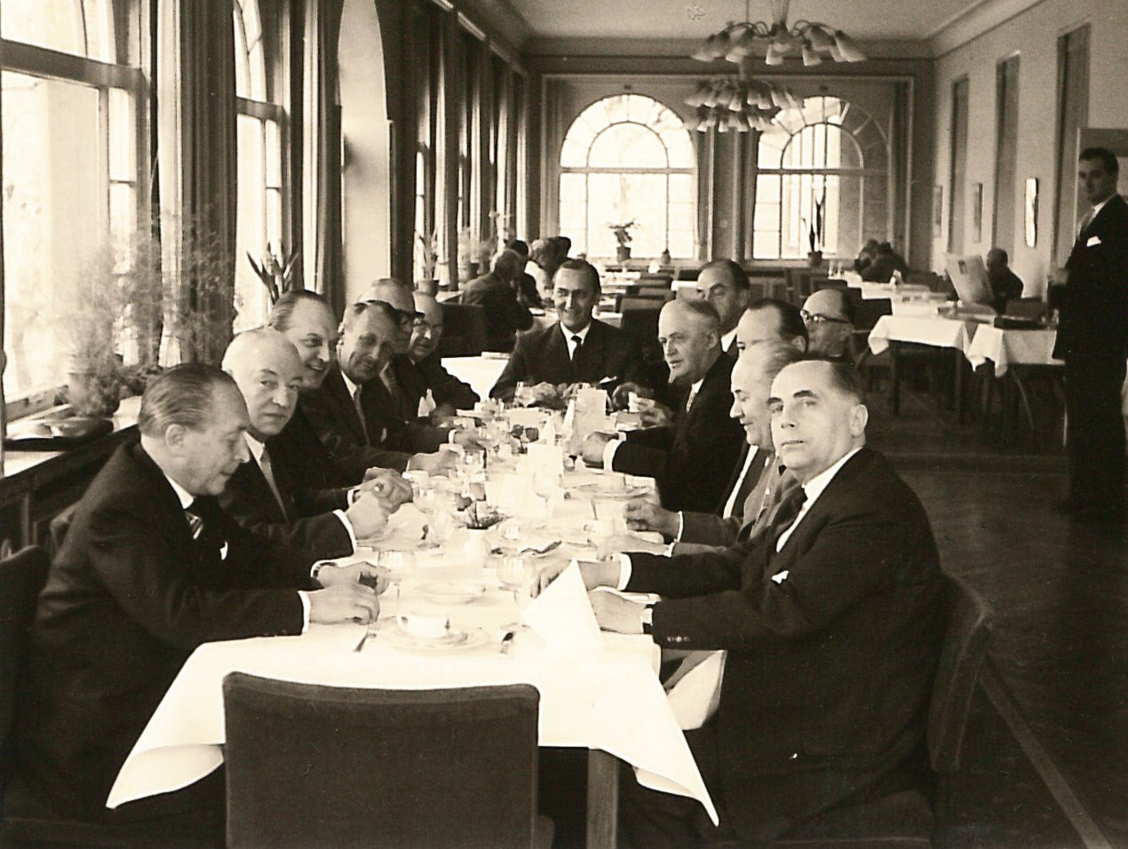Vorstandssitzung des FVSB am 10. März 1959 im Hotel-Restaurant Parkhaus in Heiligenhaus. 