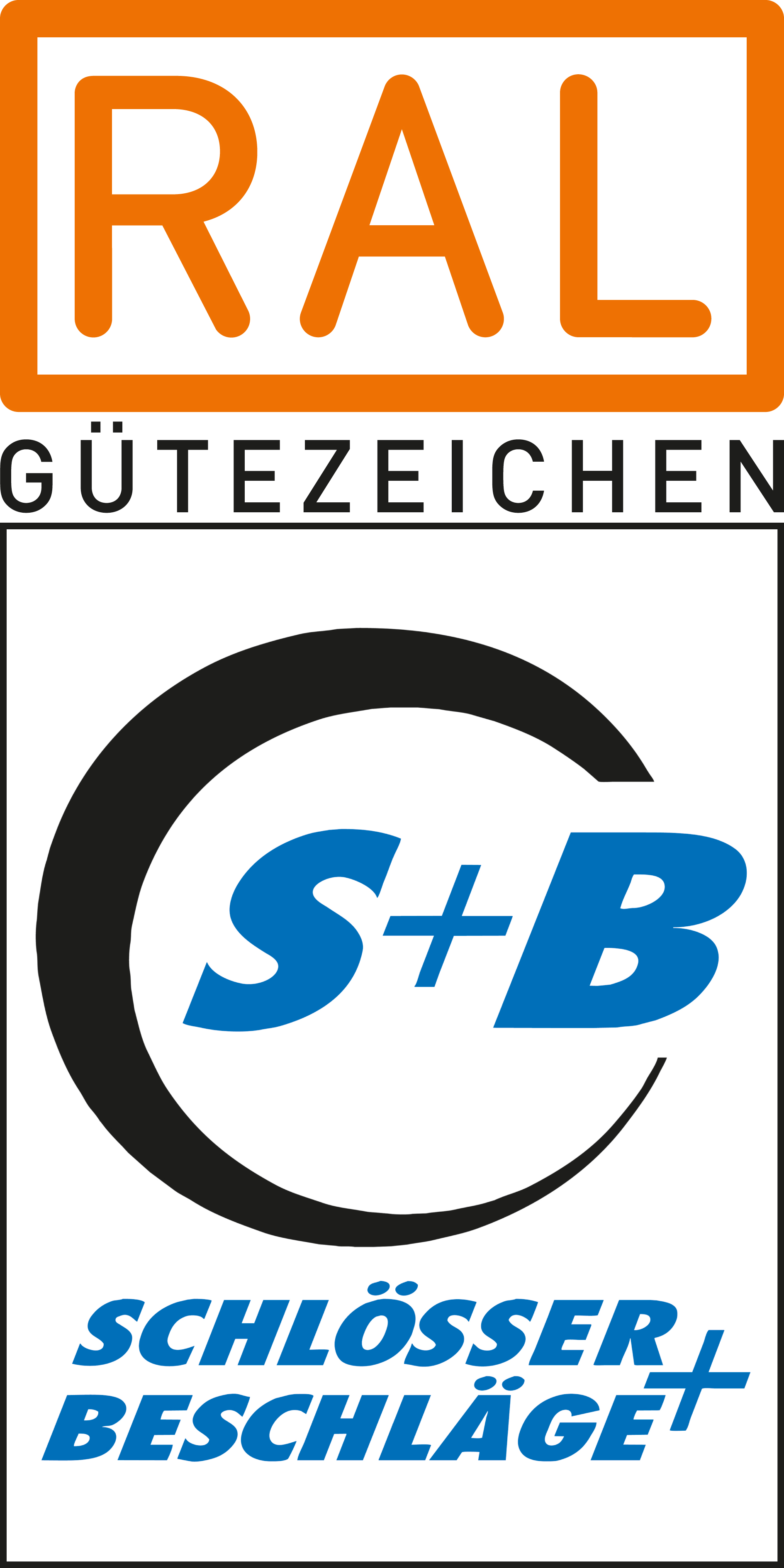 RAL Gütezeichen S+B Mit dem RAL Gütezeichen Schlösser und Beschläge sind bestimmte Qualitätsstandards verbunden.