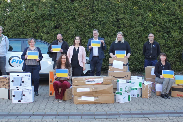 Spenden für die Urkaine Das PIV hat zusammen mit dem FVSB Hilfsgüter für die Ukraine gesammelt, um die Spendenaktion der Christus Gemeinde Velbert zu unterstützen.